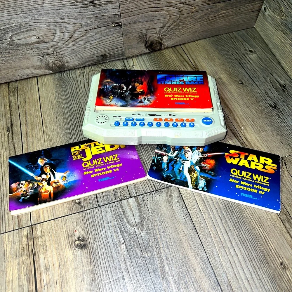 Tiger Electronic Quiz Wiz Star Wars Trilogy Episodes IV V VI Works Vintage 1997